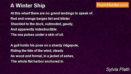 Sylvia Plath - A Winter Ship