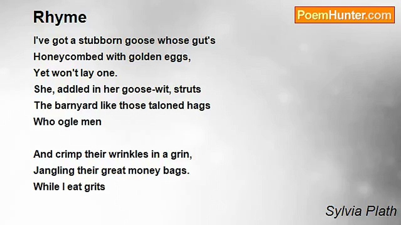 Sylvia Plath - Rhyme