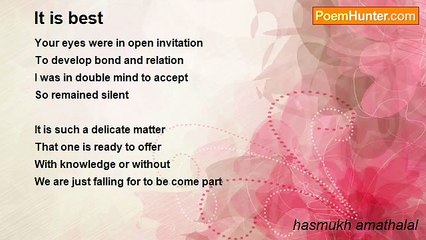 hasmukh amathalal - It is best