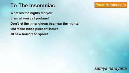 sathya narayana - To The Insomniac