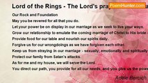 Adele Bercich - Lord of the Rings - The Lord's prayer for our marriage.