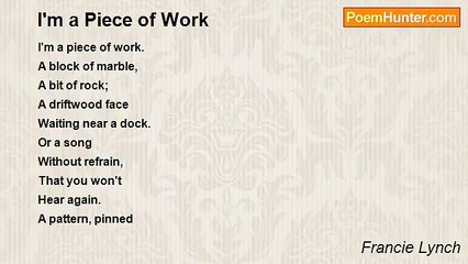 Francie Lynch - I'm a Piece of Work