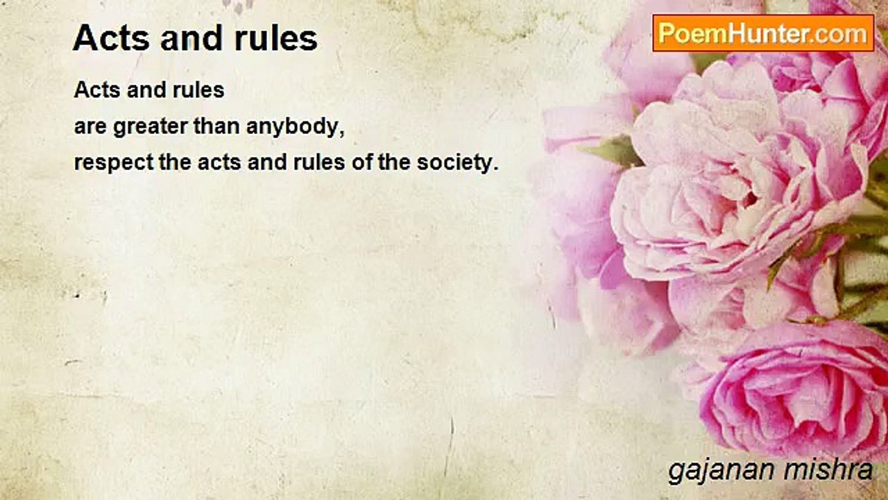 gajanan mishra - Acts and rules