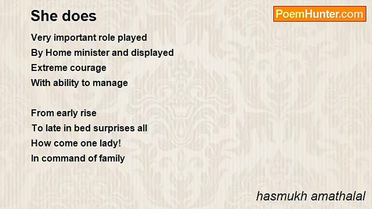 hasmukh amathalal - She does