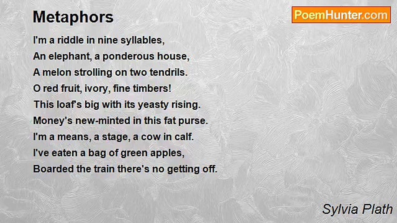 Sylvia Plath - Metaphors