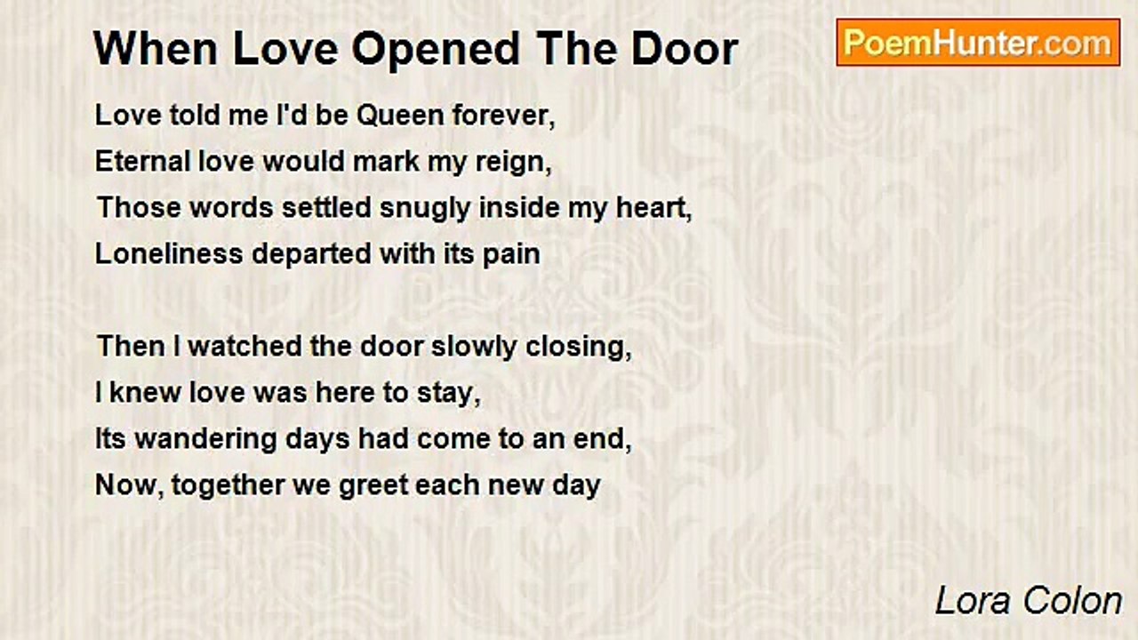Lora Colon - When Love Opened The Door