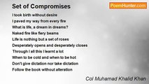 Col Muhamad Khalid Khan - Set of Compromises