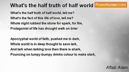 Aftab Alam - What's the half truth of half world