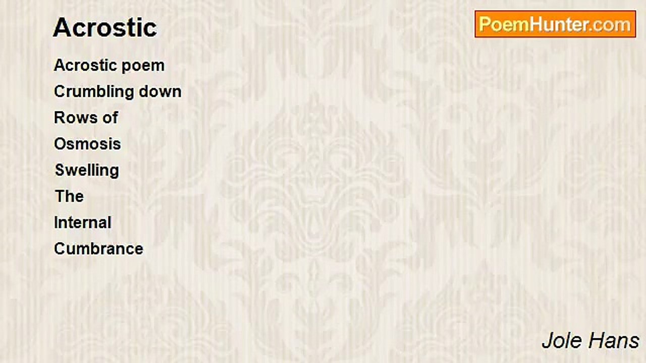 Jole Hans - Acrostic