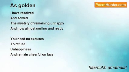 hasmukh amathalal - As golden