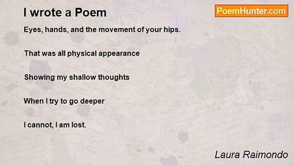 Laura Raimondo - I wrote a Poem