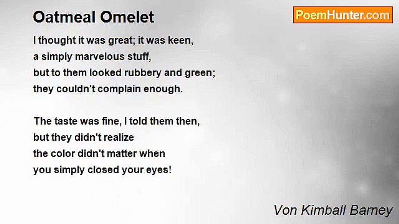 Kim Barney - Oatmeal Omelet