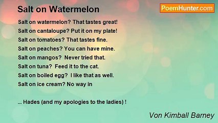 Kim Barney - Salt on Watermelon