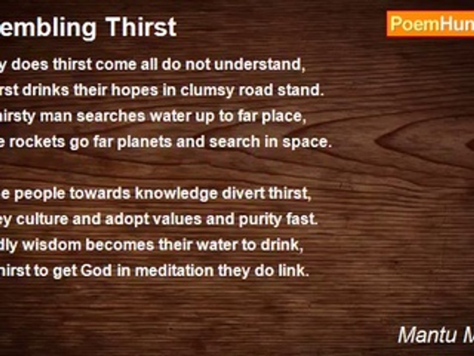 Mantu Mahakul - Trembling Thirst