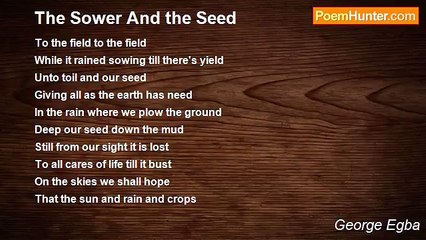 George Egba - The Sower And the Seed