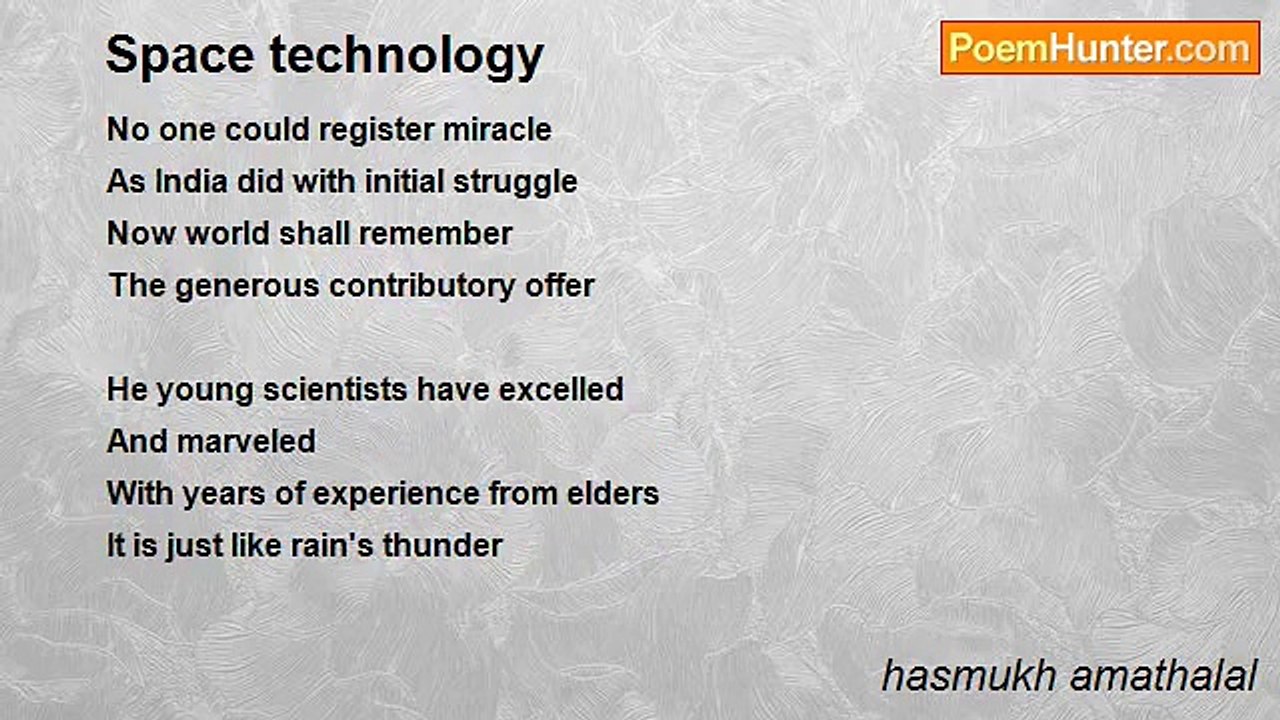 hasmukh amathalal - Space technology