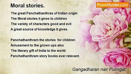 Gangadharan nair Pulingat.. - Moral stories.