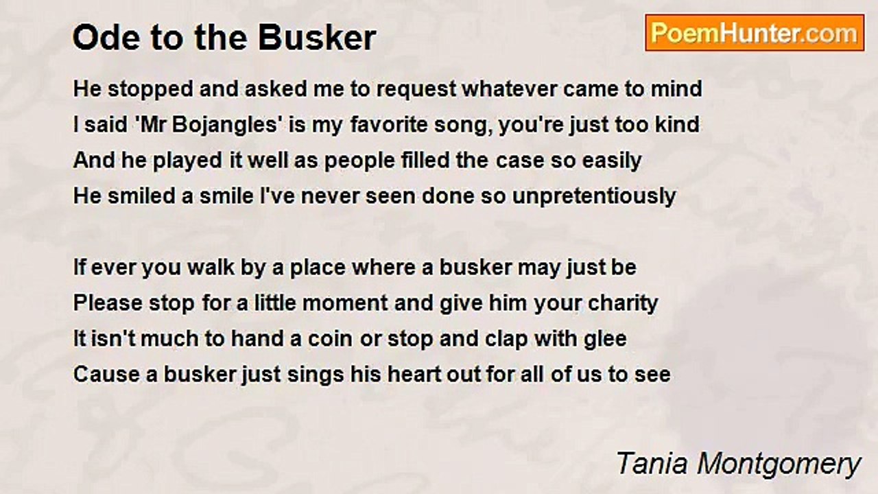Tania Montgomery - Ode to the Busker