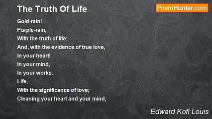Edward Kofi Louis - The Truth Of Life