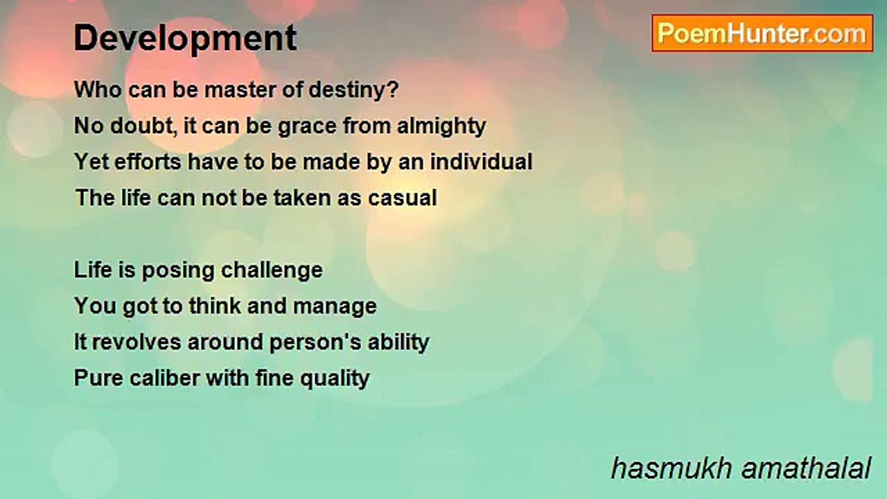 hasmukh amathalal - Development