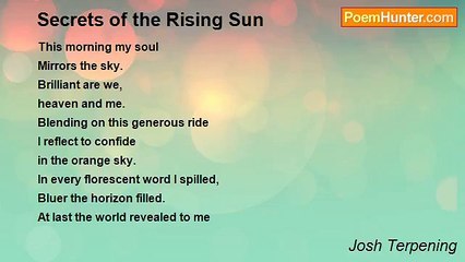 Josh Terpening - Secrets of the Rising Sun