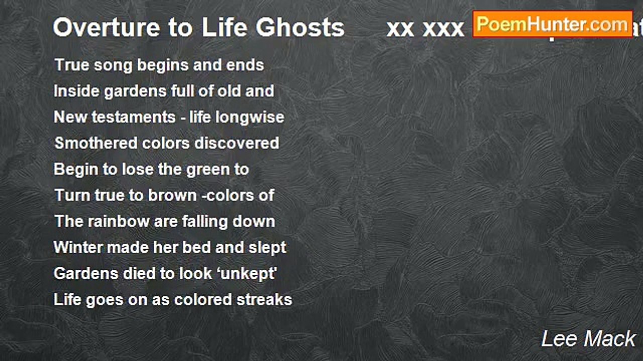 Lee Mack - Overture to Life Ghosts     xx xxx x...