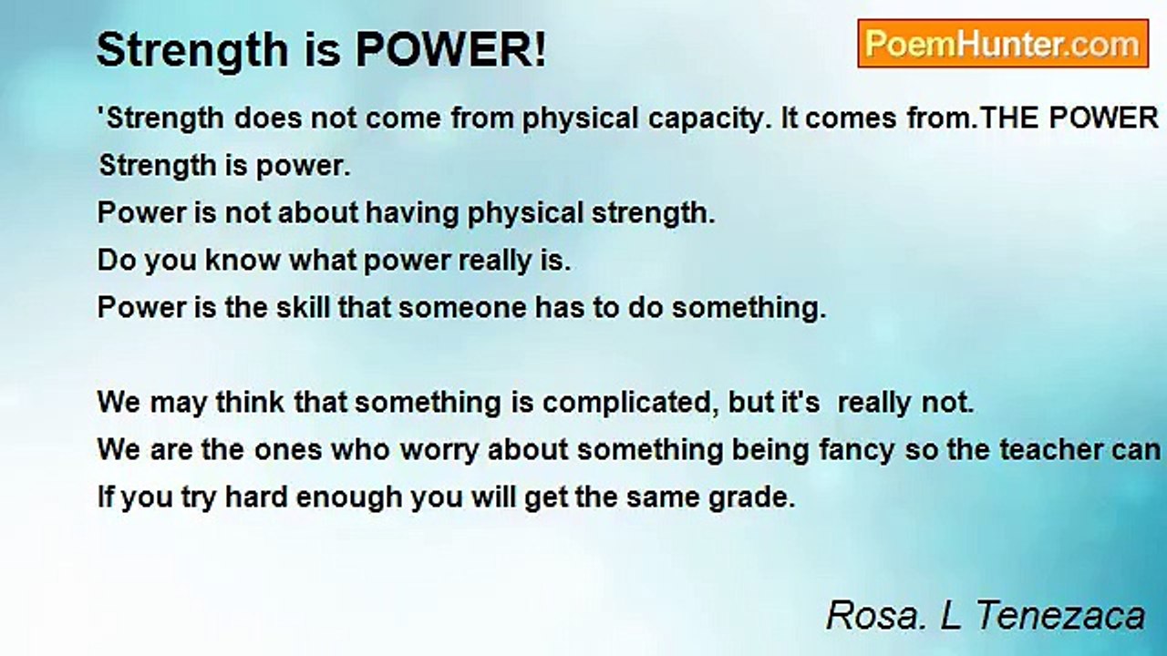 Rosa. L Tenezaca - Strength is POWER!