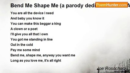 Joe Rosochacki - Bend Me Shape Me (a parody dedicated to the Apple Iphone 6)