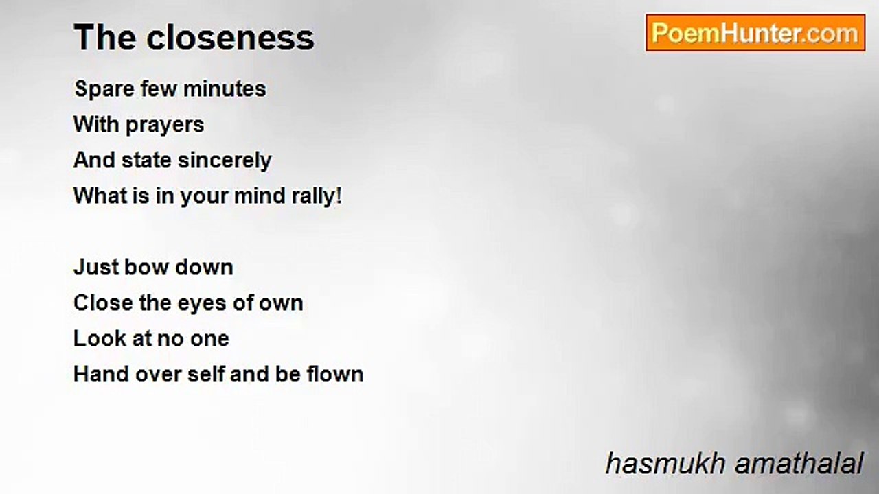 hasmukh amathalal - The closeness