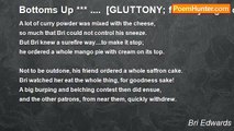 Bri Edwards - Bottoms Up *** ....  [GLUTTONY; friendly night out; hangovers etc.; almost more than SHORT; HUMOR]