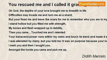 Didith Marcelo - You rescued me and I called it grace (praise)