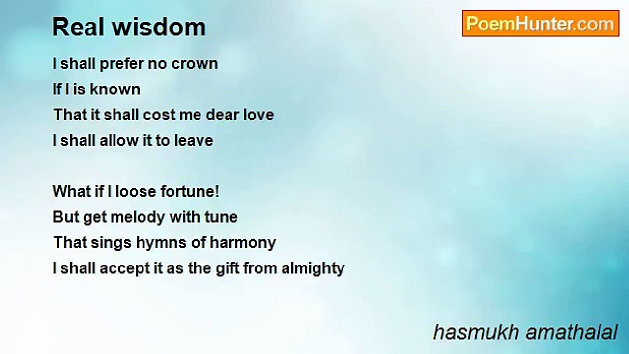 hasmukh amathalal - Real wisdom