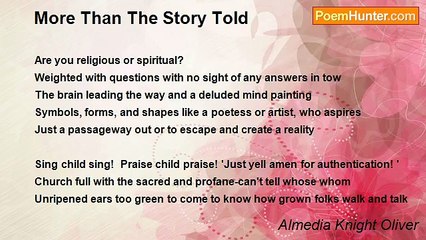 Almedia Knight Oliver - More Than The Story Told