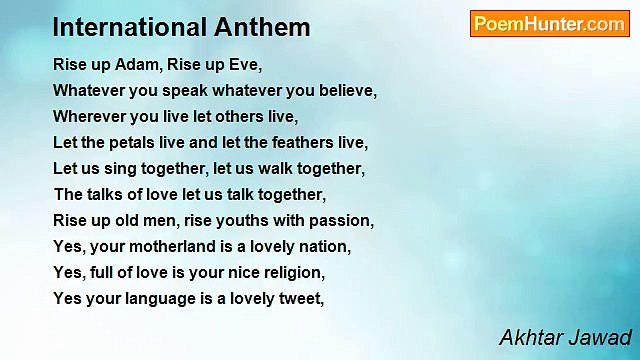 Akhtar Jawad - International Anthem