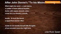 Lisa Russ Spaar - After John Donne's 