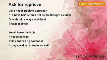 hasmukh amathalal - Ask for reprieve