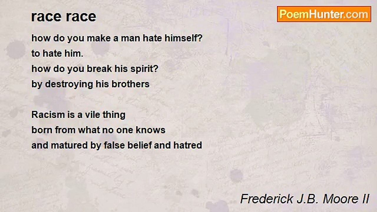 Frederick J.B. Moore II - race race
