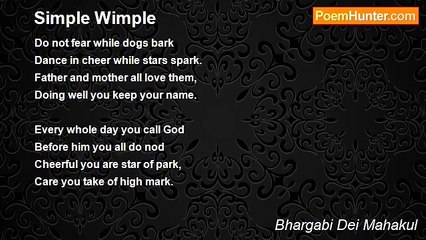 Bhargabi Dei Mahakul - Simple Wimple