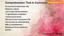 Lawrence S. Pertillar - Comprehension That Is Communicated