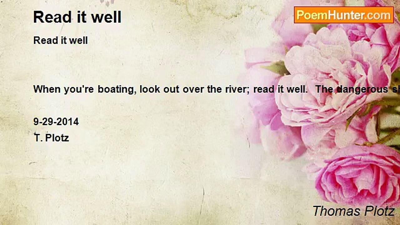Thomas Plotz - Read it well