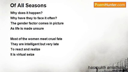 hasmukh amathalal - Of All Seasons