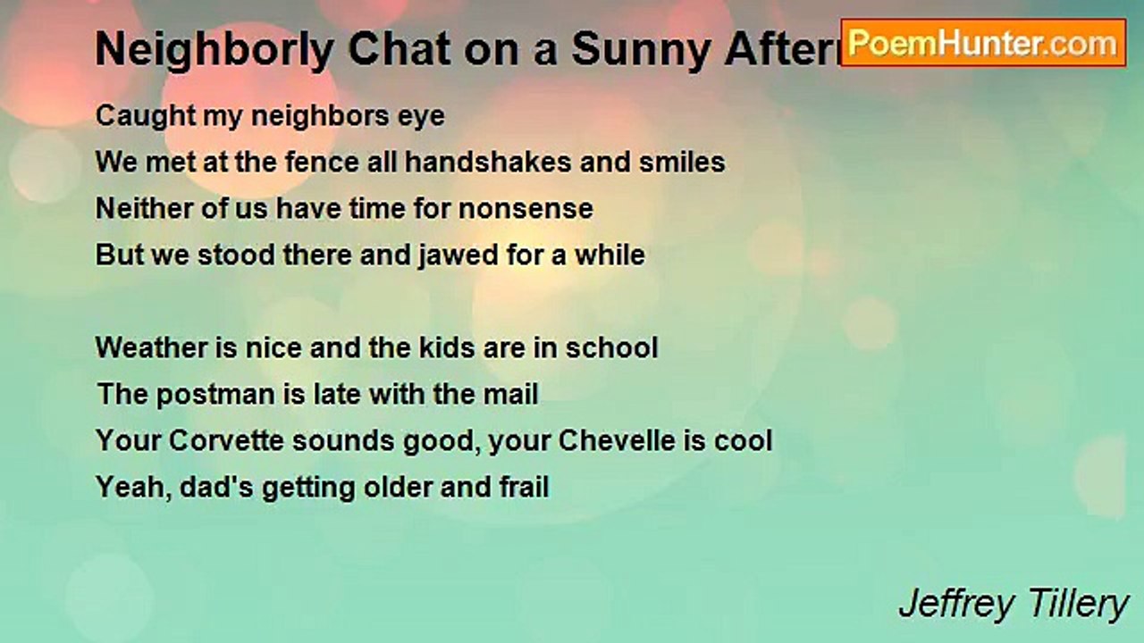 Jeffrey Tillery - Neighborly Chat on a Sunny Afternoon