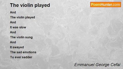 Emmanuel George Cefai - The violin played