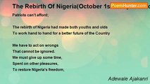 Adewale Ajakanri - The Rebirth Of Nigeria(October 1st independence)