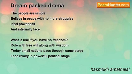 hasmukh amathalal - Dream packed drama