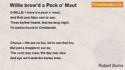 Robert Burns - Willie brew'd a Peck o' Maut