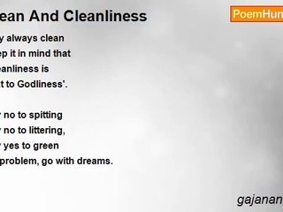 gajanan mishra - Clean And Cleanliness