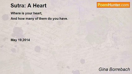 Gina Borrebach - Sutra: A Heart