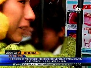 Hombre que degolló a madre tendrá 18 meses de prisión preventiva