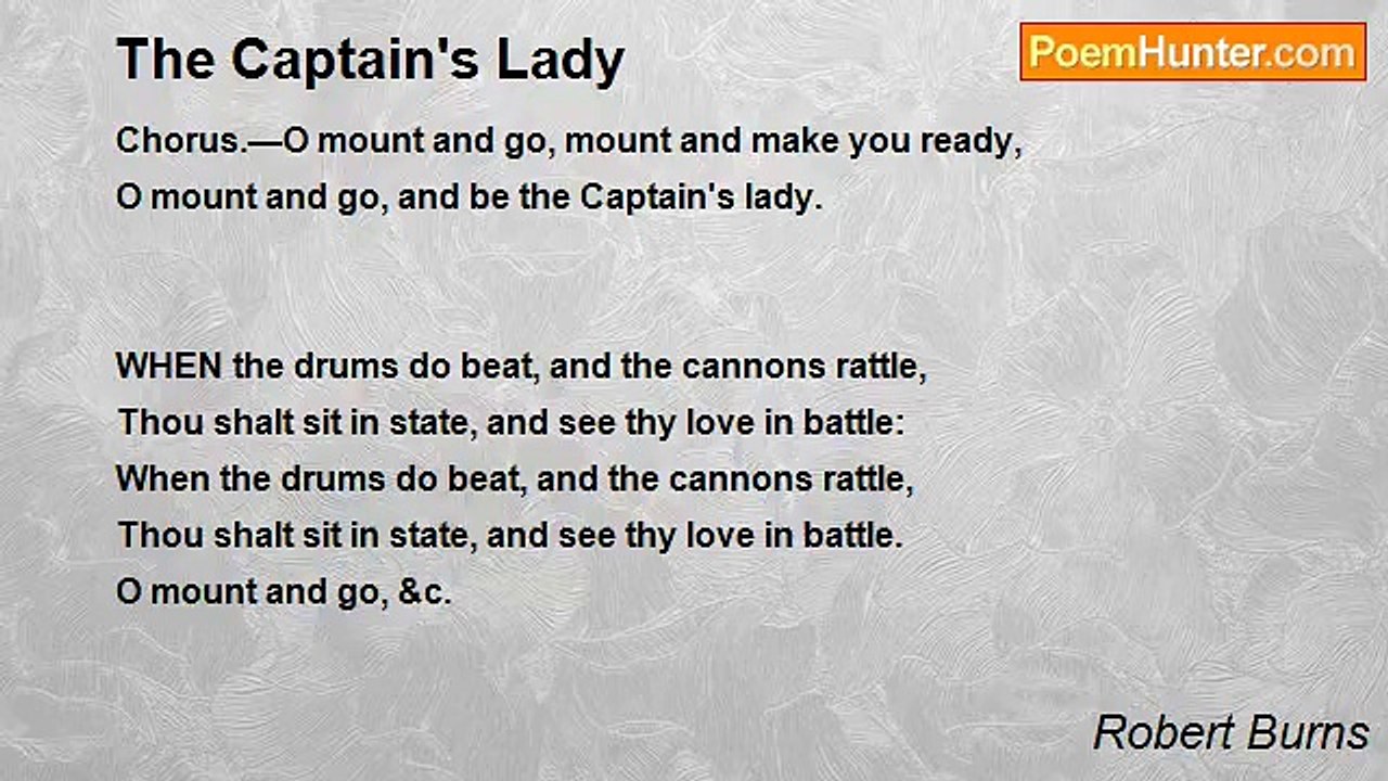 Robert Burns - The Captain's Lady
